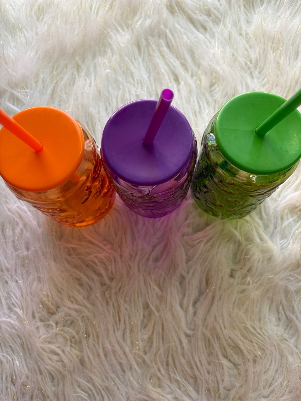 Halloween Spiderweb & Pumpkin Glass Jar Tumbler - Orange, Purple, Green - Picture 5 of 5